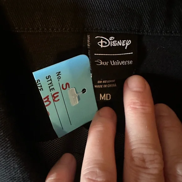 Disney Jack Skellington Black Denim Jacket The Nightmare Before Christmas - Picture 4 of 9
